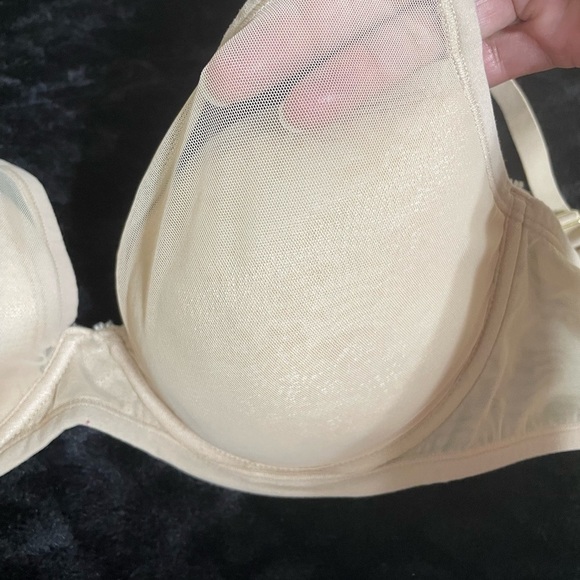 Natori 32DD BRA Tan Highlight Contour Winkle-free Pads Cafe Mesh Stretch 721267 - Picture 7 of 9